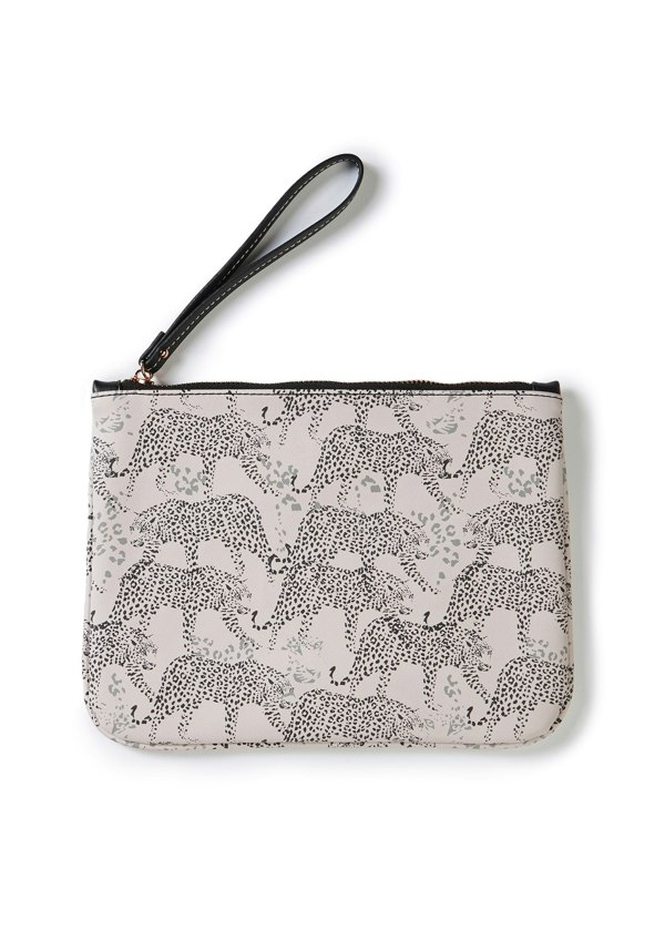 Pretty You London Leopard Printed Slide and Clutch Set