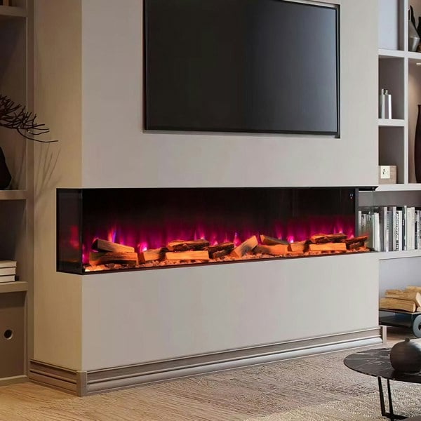 3-Sided Smart Electric Fireplace Living and Home