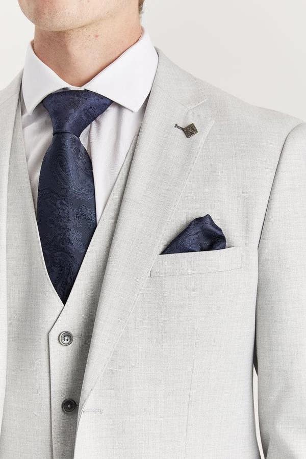 Infinity Leather Men's Silver Lightweight Summer Single-Breasted Blazer