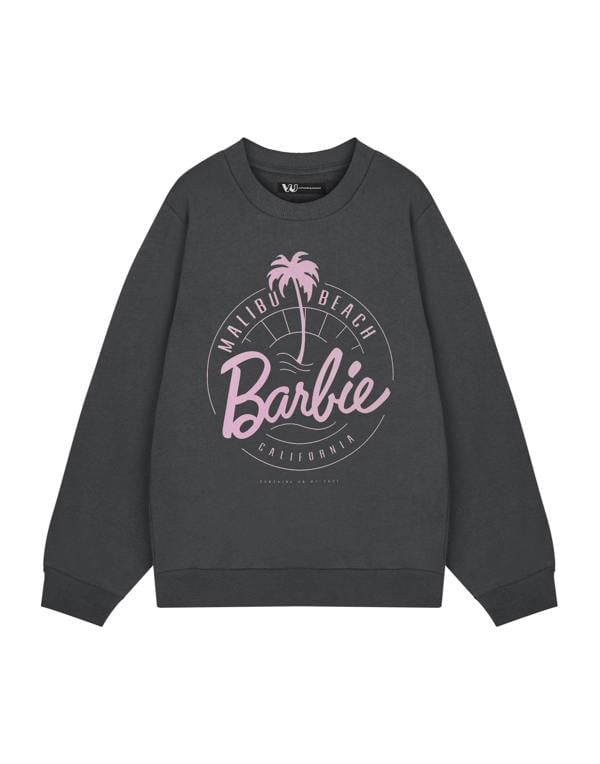 Barbie Womens Grey Malibu Beach Sweatshirt