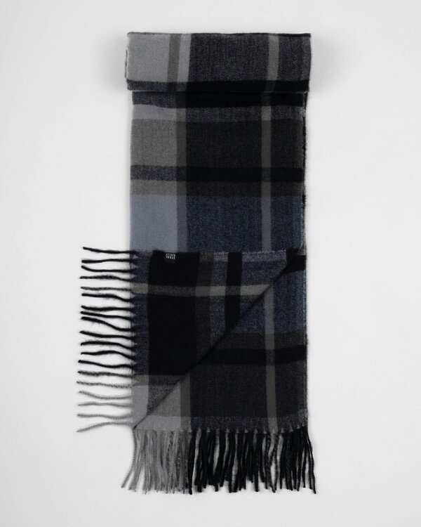 Steel & Jelly Mossley – Grey and Black Check Oversized Scarf