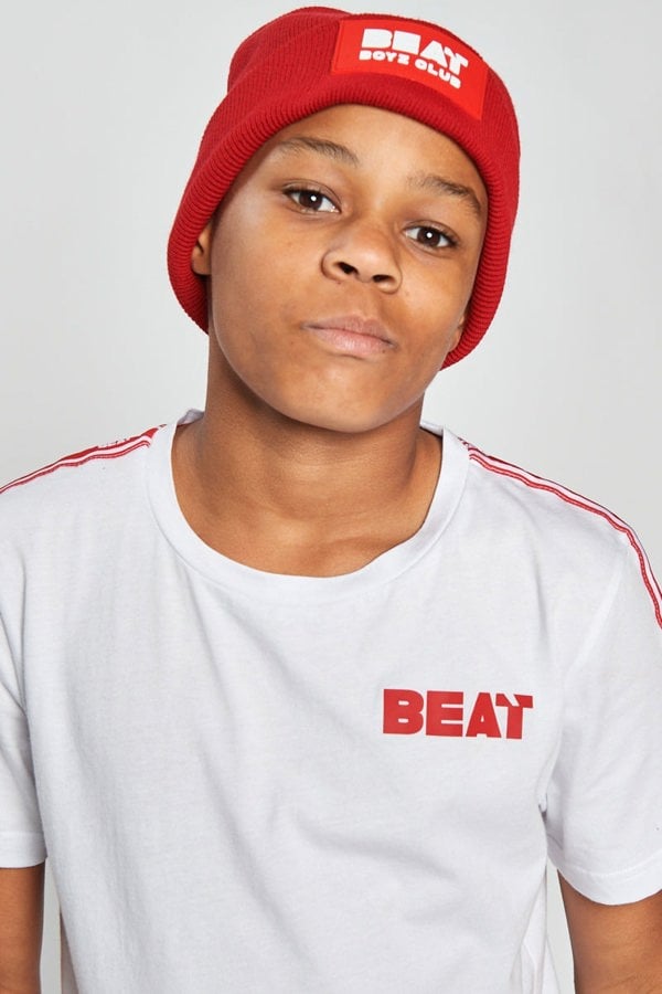 Beat Boyz Club Badge Beanie Hat - Red