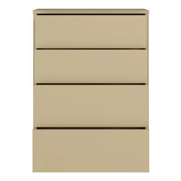Alice Springs 4 Drawer Chest with Push-to-Open Drawers in Butter Yellow
