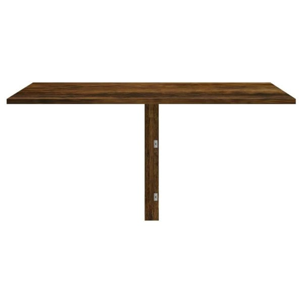Berkfield Folding Wall Table Smoked Oak 100x60x56 cm Engineered Wood