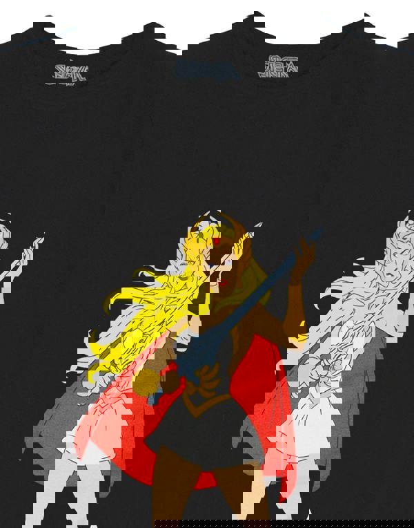 Masters of the Universe Womens Black She-Ra Short Sleeve Long Leg Pyjama Set