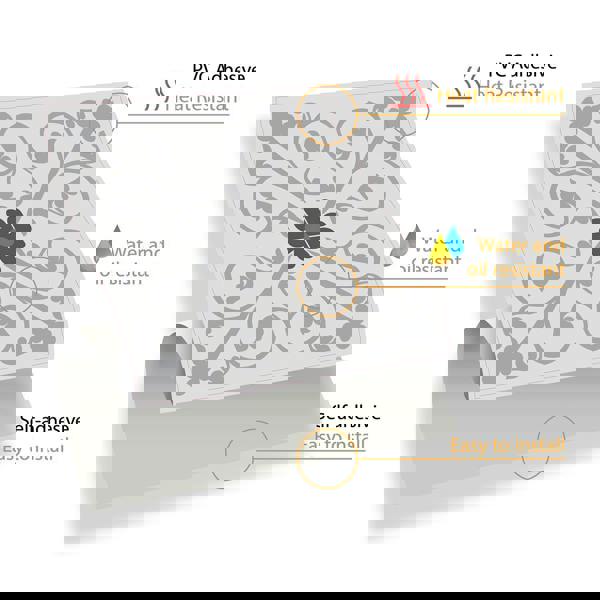 WT1581 - Novi Light Grey Cement Azulejo Wall Tile Sticker Set - 15 x 15 cm (6 x 6 in) - 24 pcs