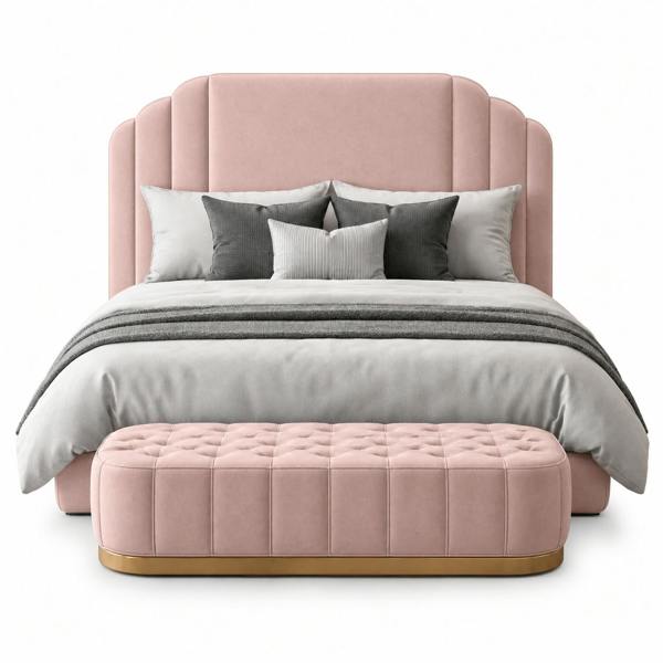 Great British Beds Zurich Divan Bed - Pink Plush