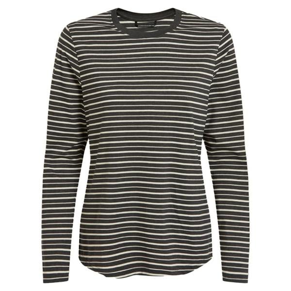 Craghoppers Womens/Ladies Akona Striped Nosilife Long-Sleeved T-Shirt - Charcoal - 