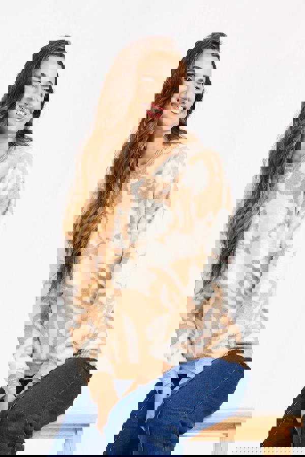 Mudflower Floral Jacquard Jumper