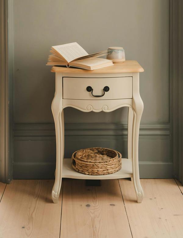 Statement Furniture Juliette Bedside Table with Drawer French Style Nightstand