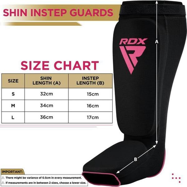 RDX Sports HOSIERY SHIN INSTEP FOAM BLACK/PINK