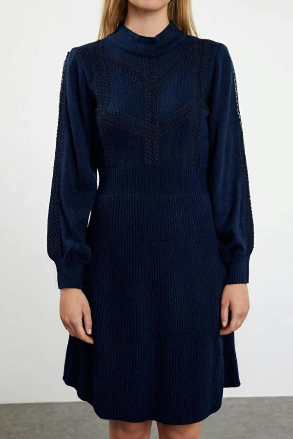 WOVCOR Mini Knit Lace Dress