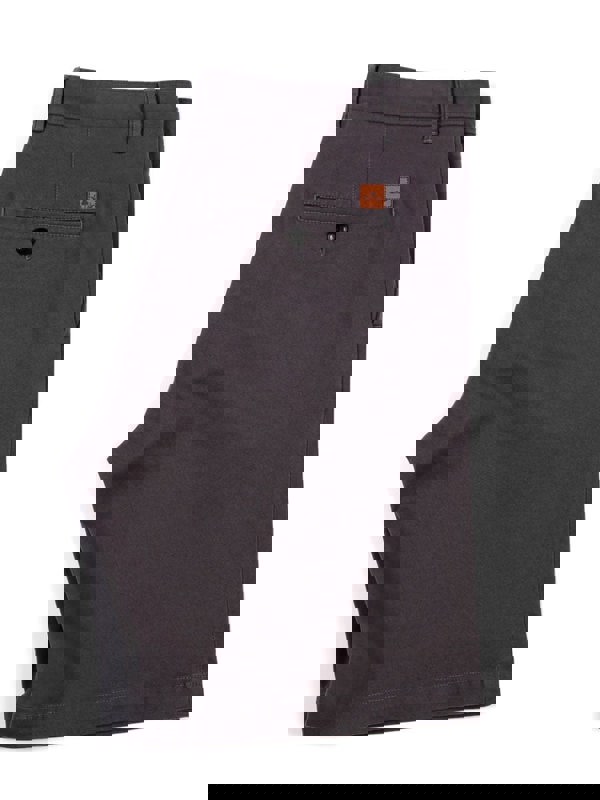 Side view of Italian Chino shorts - Charcoal grey