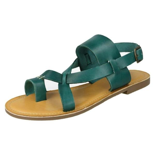 Leather Collection Ladies Leather Collection Toe Loop Sandals F00127