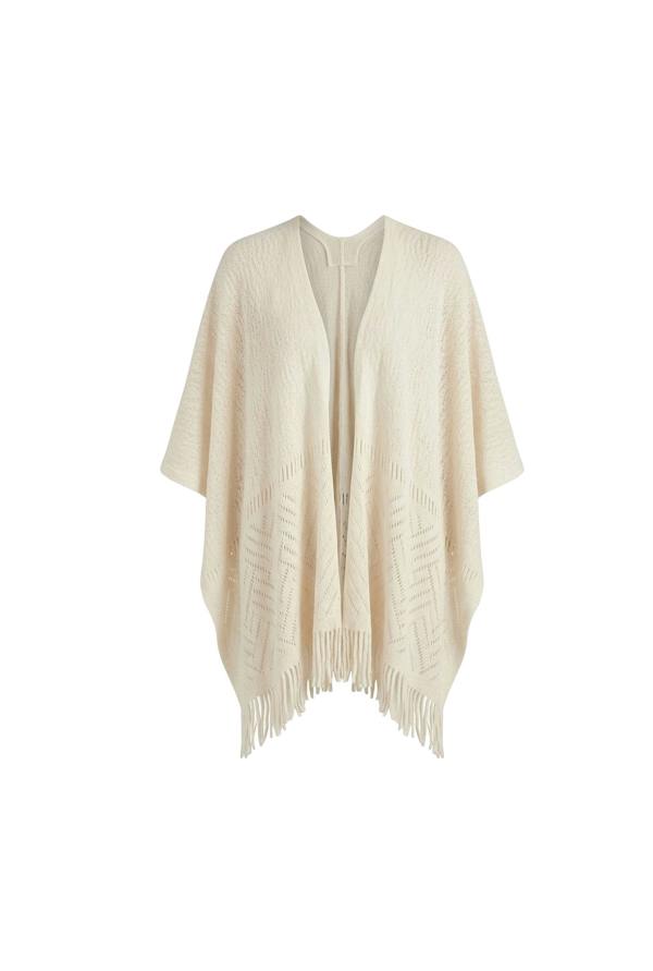 James Lakeland Cream Pointelle Knit Kaftan