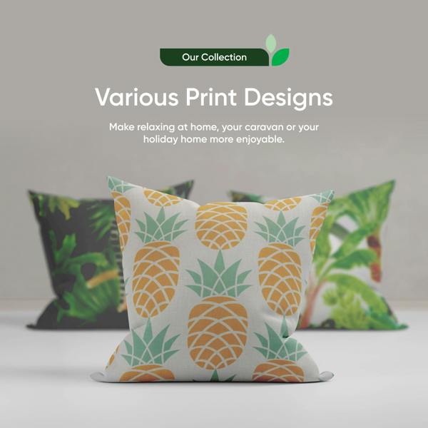 Gardenwize Pair of Outdoor Scatter Cushions – Teal Fern Design