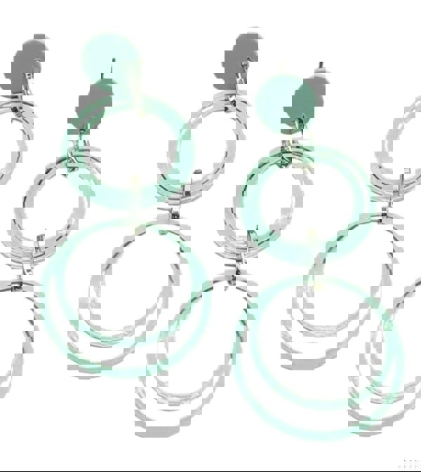 One Of A Kind Club Long circles earrings -  Pale Green