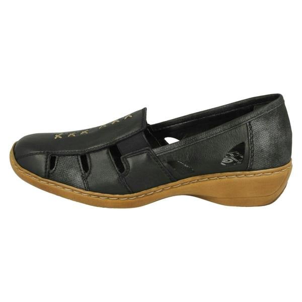 Rieker Ladies Rieker Cut Out Design Slip On Shoes 41385
