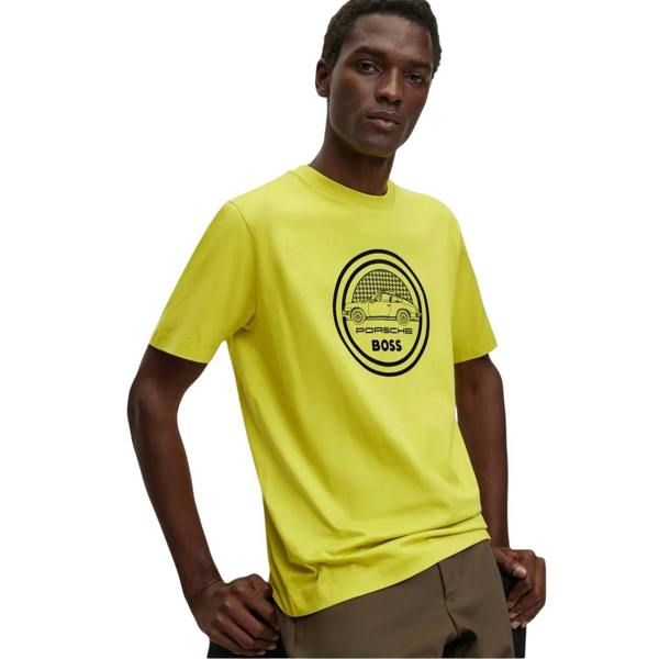 Boss Mens Porsche Logo T-Shirt - Green - 