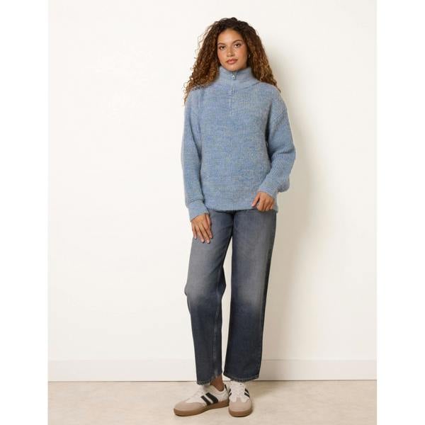 Blue Vanilla Zip Neck Knit Jumper