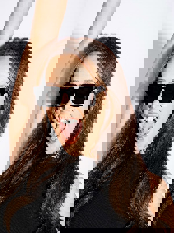 SVNX Square Frame Sunglasses in Black