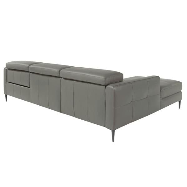 Angel Cerdá Relax corner sofa in dark grey leather 6125/6126