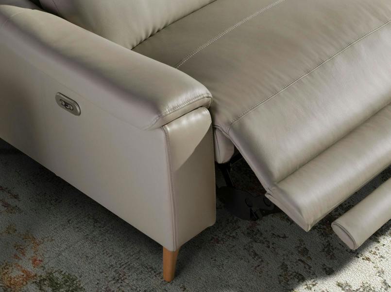 Angel Cerdá Relax sofa in taupe grey leather 6189/6190