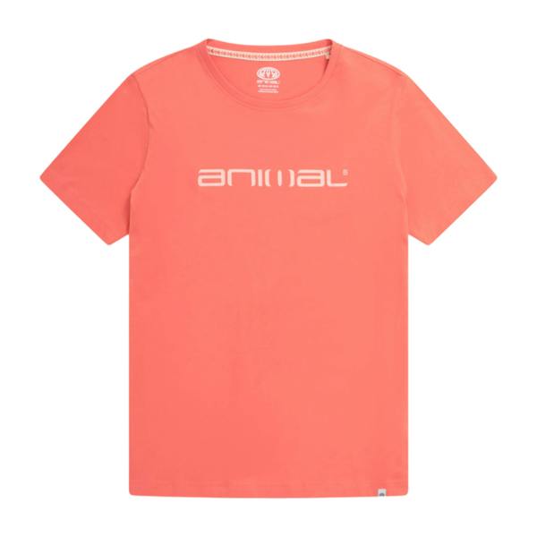 Animal Womens/Ladies Leena Organic Cotton Boxy T-Shirt - Coral - 