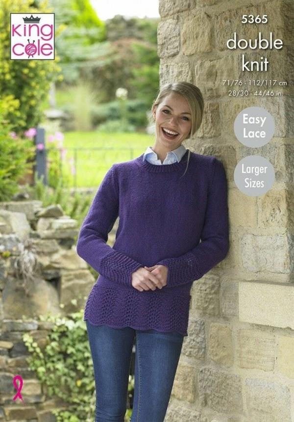 King Cole Majestic DK Knitting Pattern 5365, Cardigans, Sweaters for Women, 28 - 46 Inches - Easy