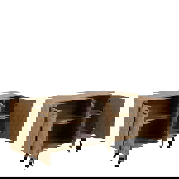 Furniture To Go Brighton 3 Door Sideboard in Oak with Herringbone Effect