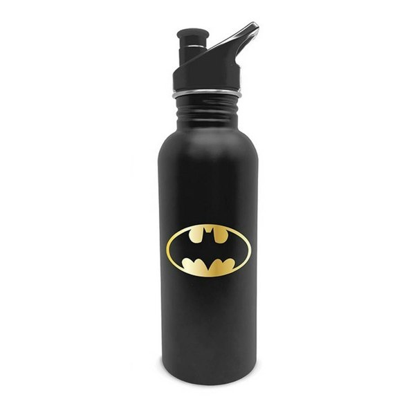 Batman Logo Water Bottle - Black