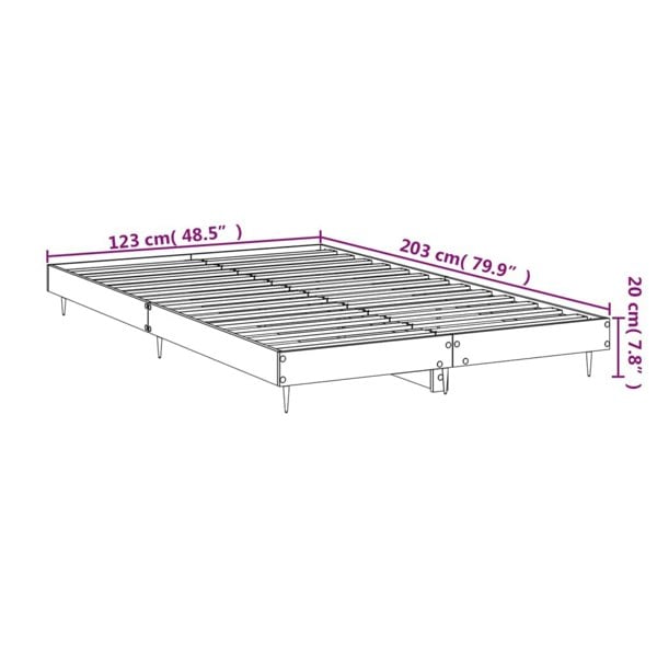 Berkfield Bed Frame High Gloss White 120x200 cm Engineered Wood