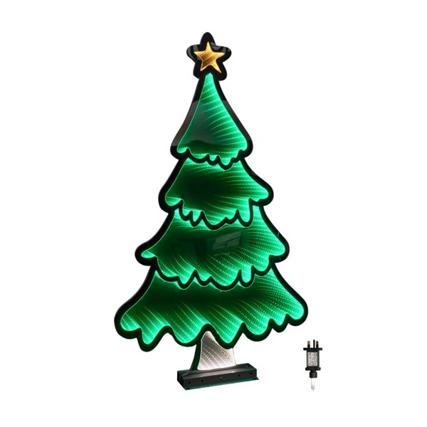Samuel Alexander 90cm Light up Standing Christmas Tree with Star Infinity Decoration with LEDs