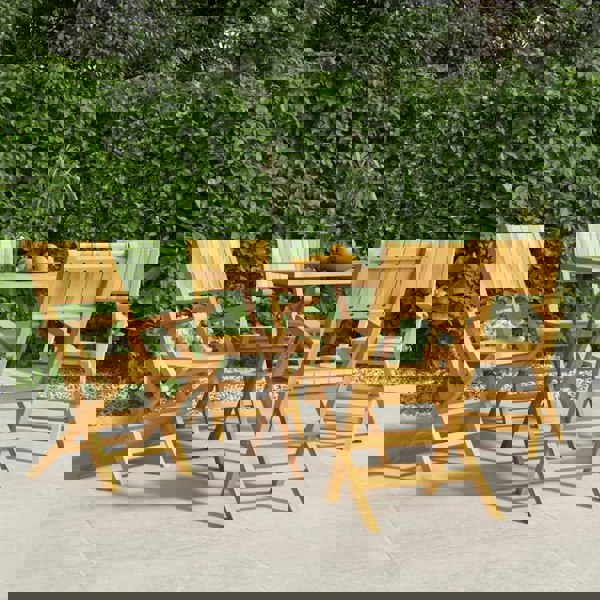 Berkfield Folding Garden Chairs 4 pcs 55x61x90 cm Solid Wood Teak