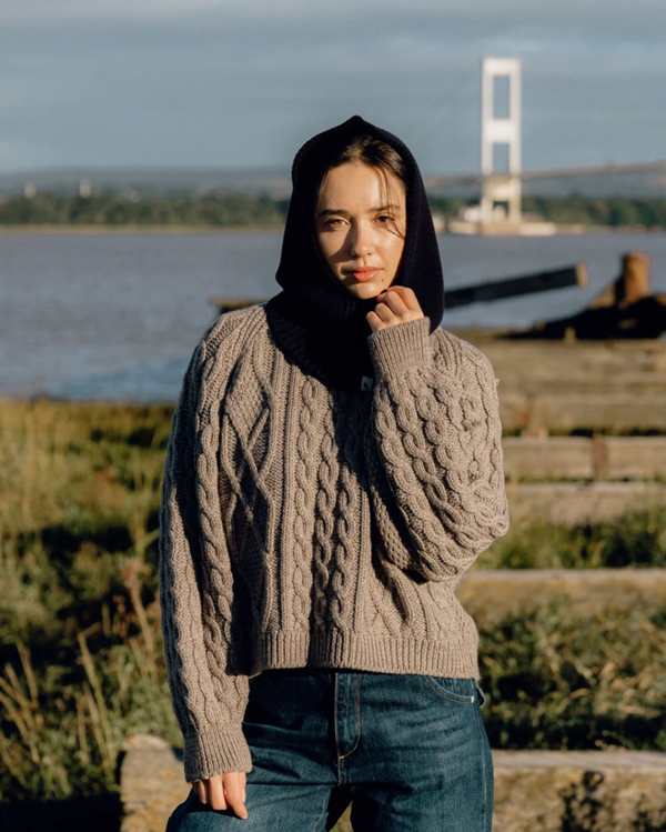 Peregrine Beckett Cable Knit Crew Jumper