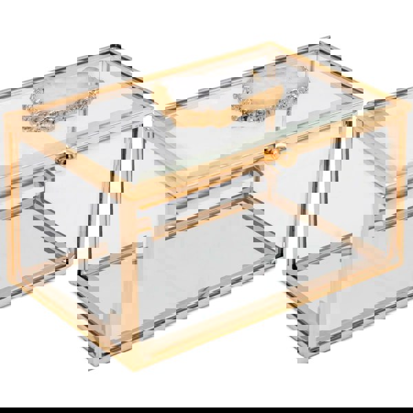 Maison des Cadeaux Rectangular Glass Agate Jewellery Display Box