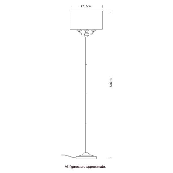 COSYLYTE Winston 3 Light Classic Floor Lamp