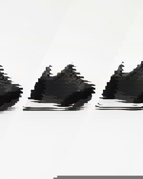 BOSS Orange Nitan Mens Low-top trainers with suede and faux leather - Black 001