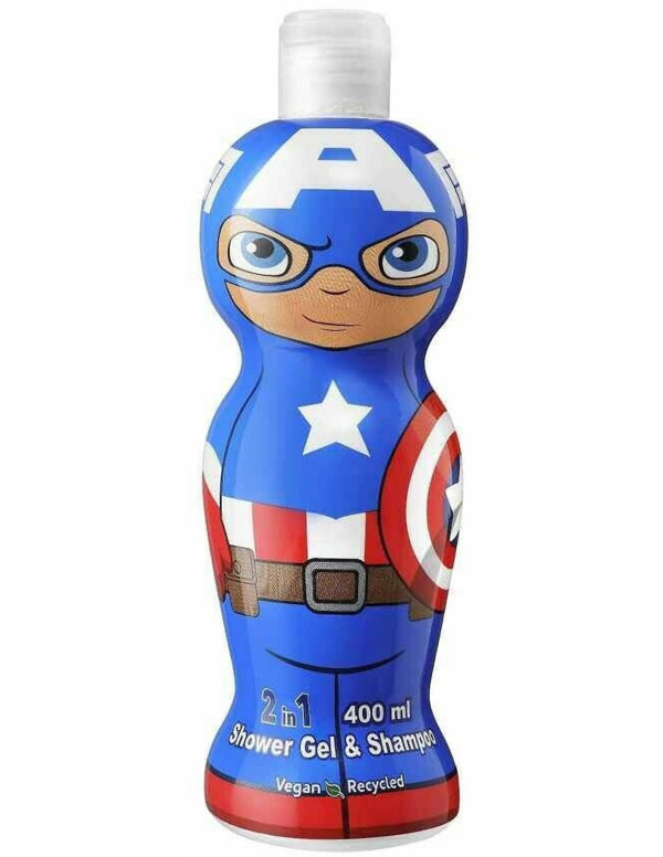 Captain America Marvel Captain America 2 In 1 Shower Gel  Shampoo 400ml