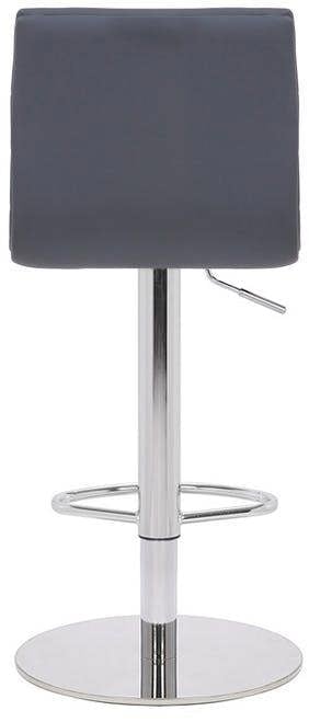 Lamboro Deluxe Aldo Bar Stool - Charcoal Grey, Weighted Base, Adjustable Swivel Seat