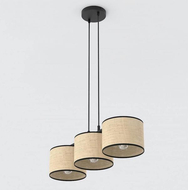 Emibig ECO Pendant Lamp 3 x E27 Black / Rattan