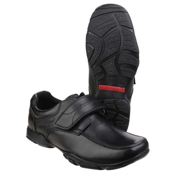 Hush Puppies Freddy 2 Senior Leather Boys's Black Shoes