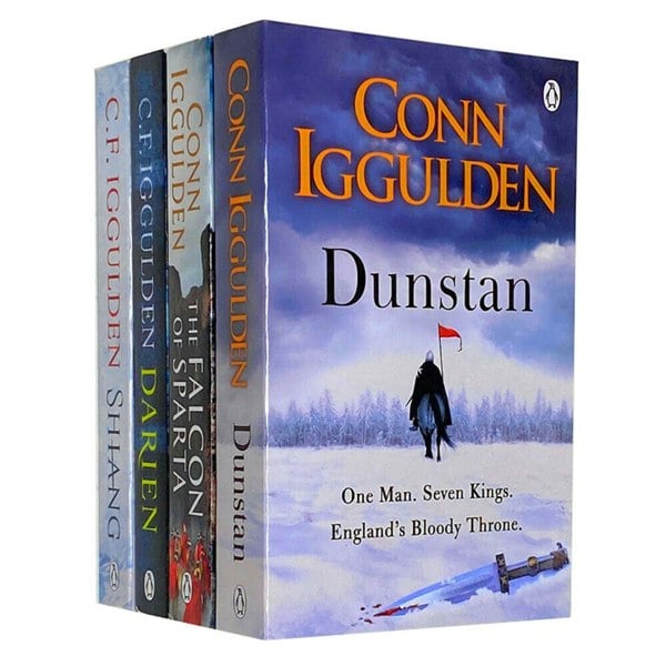 Conn Iggulden Series 4 Book Set - Darien, Shiang, The Falcon of Sparta, Dunstan