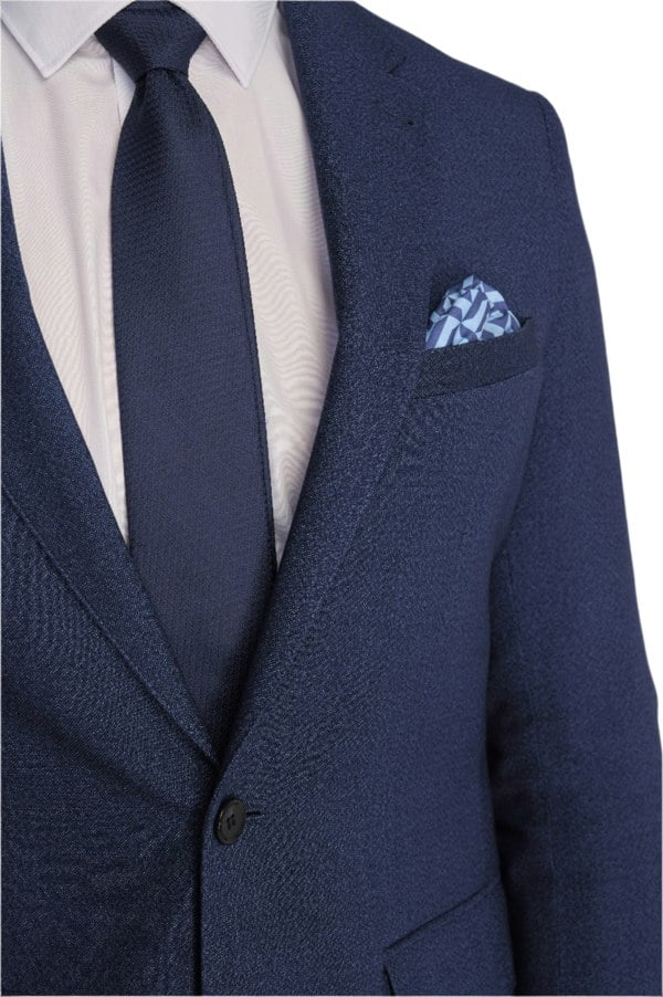 Harry Brown London Archie Melange Slim Fit Suit Jacket in Blue