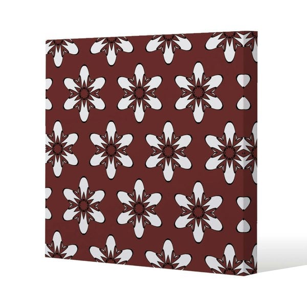 Benjamin Tate Design Modern decorative floral pattern Slim Style Canvas Print  50x50cm , 15mm Slim Real wood.