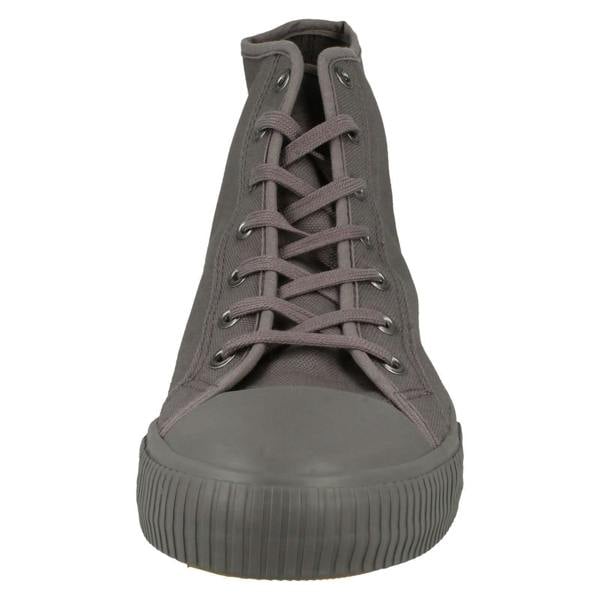 Spot On Mens Spot On Lace Up Hi Top Canvas Shoes A3076