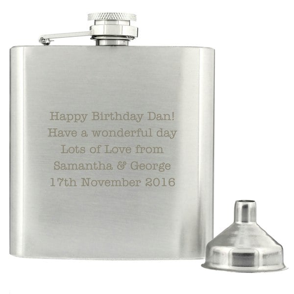Personalised Memento Company Personalised Stainless Steel Hip Flask