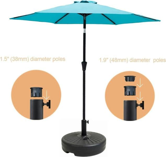 35kg Heavy Duty Water Sand Fillable Parasol Base Stand Fits 38mm/48mm Parasol Poles image 5