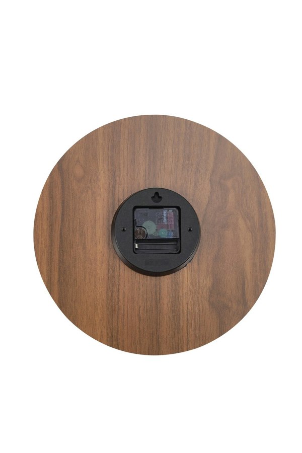 Living and Home 12-Inch Modern Luminous Wood Silent Wall Clock