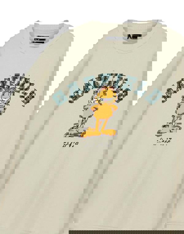 Garfield Unisex Beige College Sweatshirt